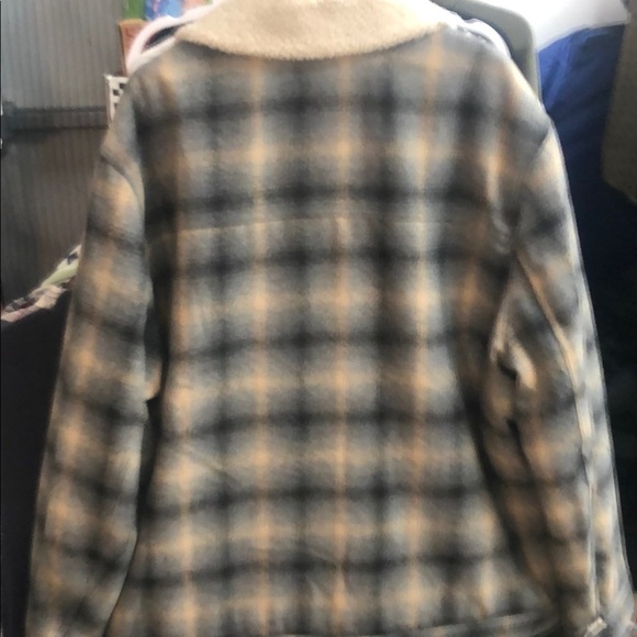 Lucky Brand Blue and Tan Heavy Duty Faux Fur lined Jacket - Picture 7 of 7